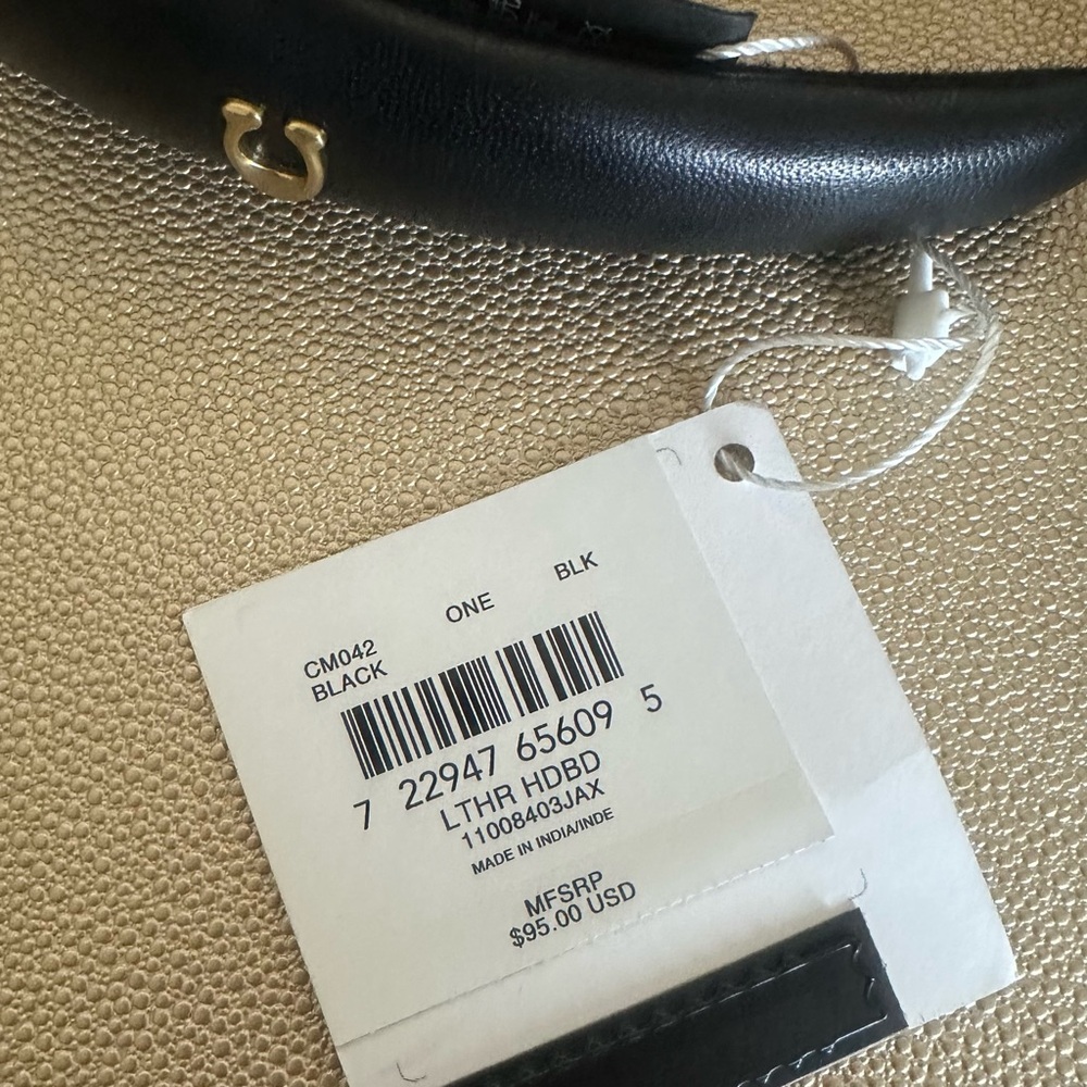 NEW IN BOX Coach Leather Headband - Picture 12 of 13